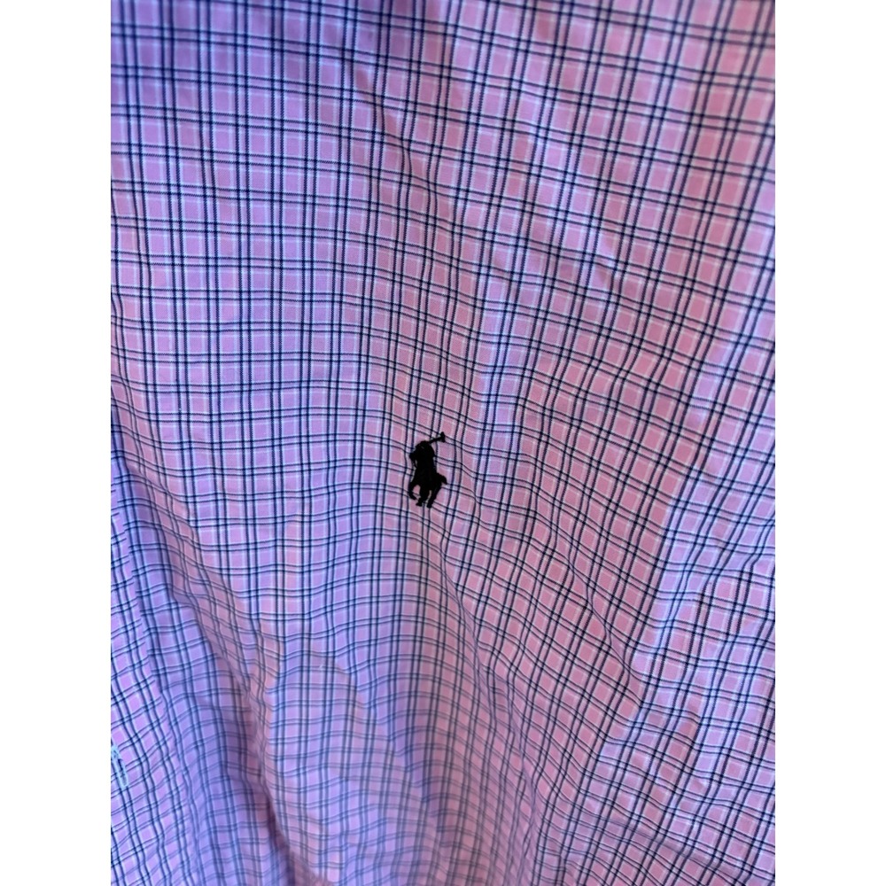 Ralph Lauren Mens XL Classic Fit Pink Plaid Short Sleeve Button Down Shirt - Picture 3 of 6